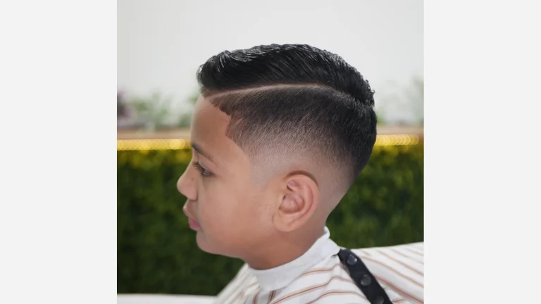 Sharp Side Part Teen Boy Haircut
