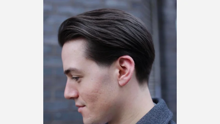 Swept Back Taper on Straight Hair