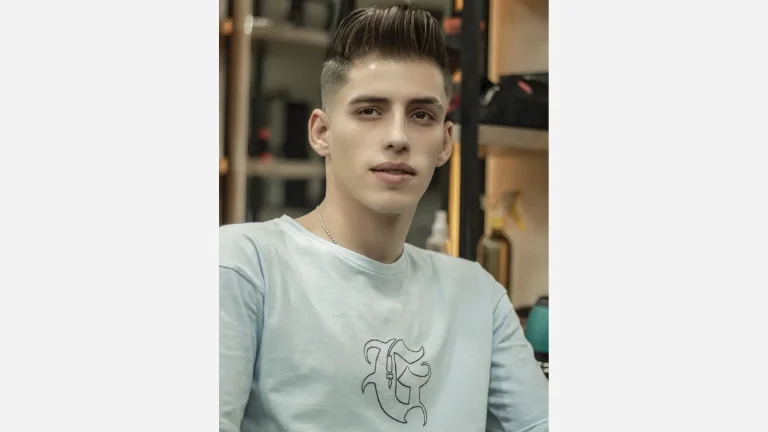 High Fade with a Swoopy Top