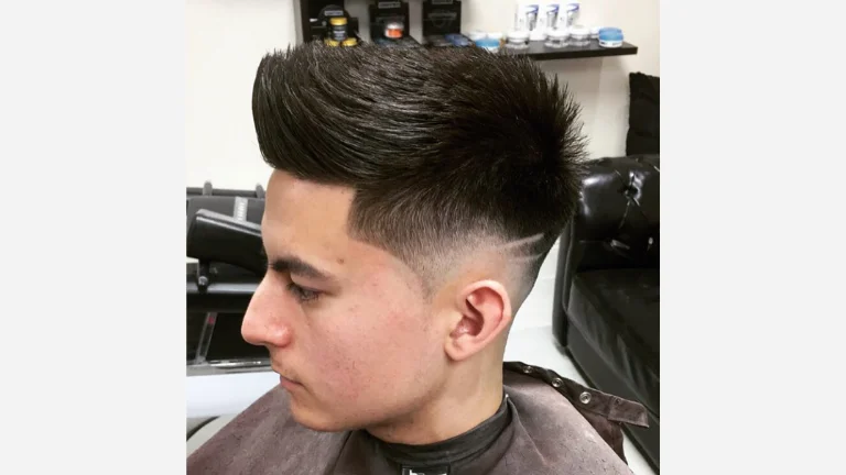Up-Swept Style with Sides Shaved