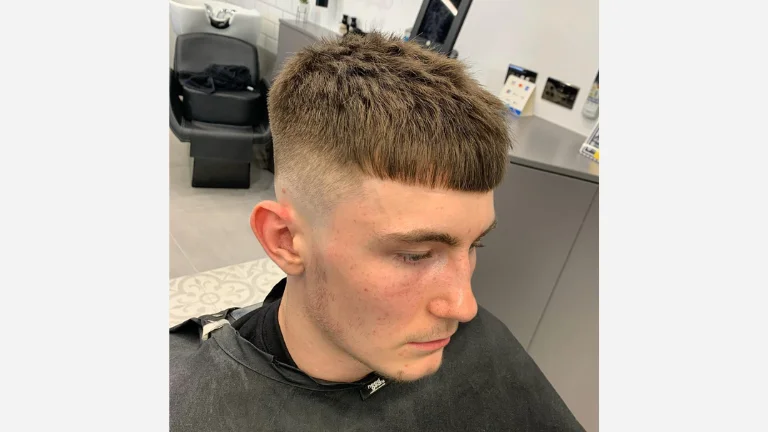 Fade Haircut with Sideburns