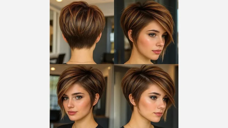 Textured Bixie with Asymmetrical Nape