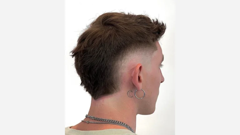 V-Cut Burst Fade Mullet