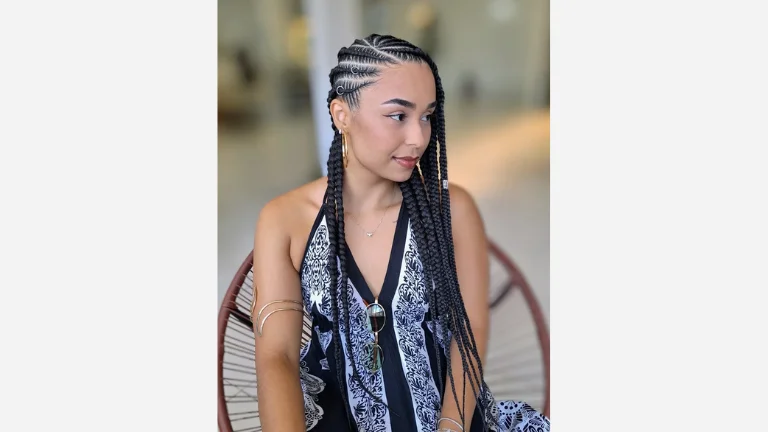 Forward Braids with Hair Wrap