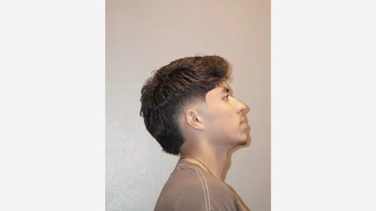 Low Burst Fade with Bangs