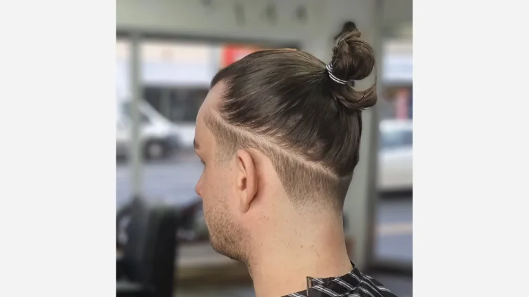 Top Knot with Low Taper Fade