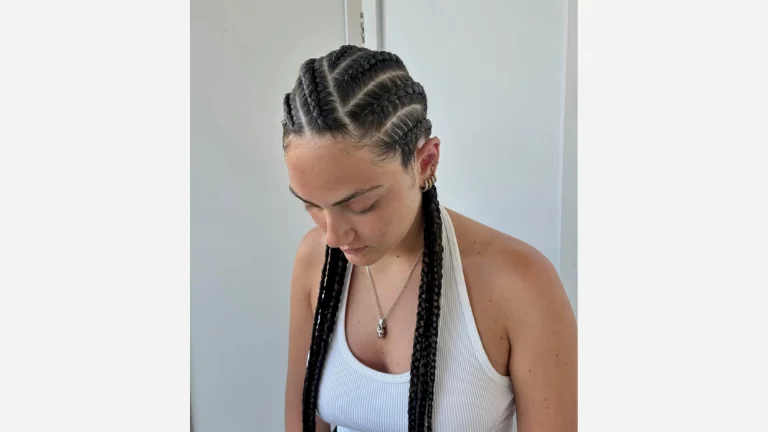 Geometric Blonde Cornrows