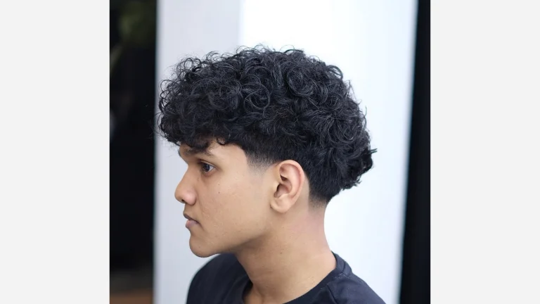 Taper Cut with Curly Bangs