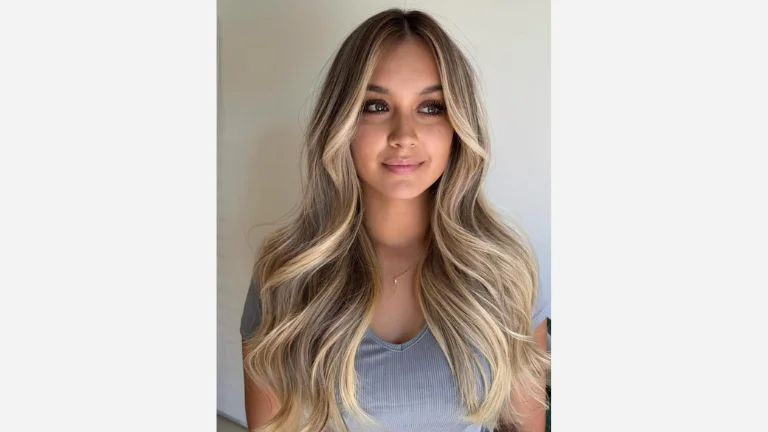 Pale Blonde Waves with Shadow Roots