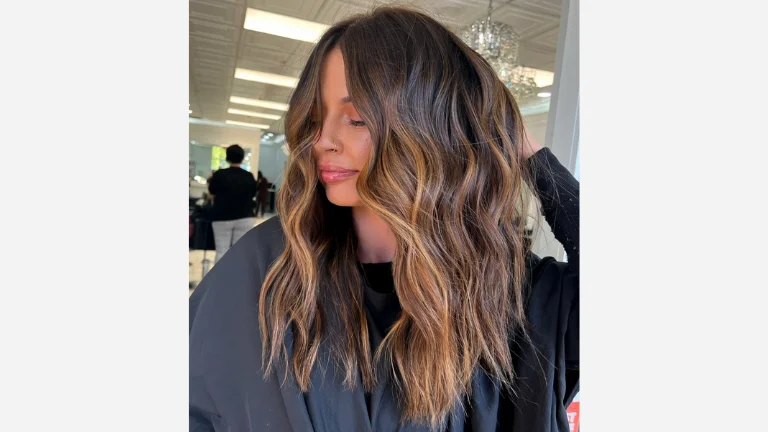 Brunette with Caramel Highlights