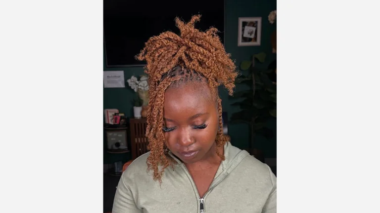 Updo with Light Brown Highlights