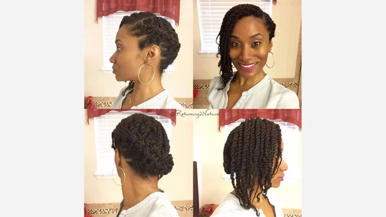 French-Braided Updo with Bangs