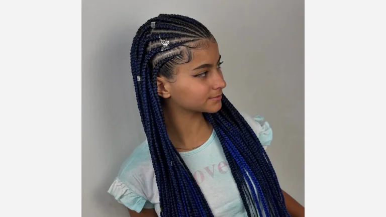 Blue Sunset Skinny Braids
