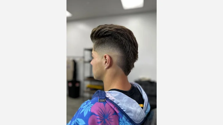 20 Trendy Slick Back Haircuts for Men 10 Slick Back Burst Fade