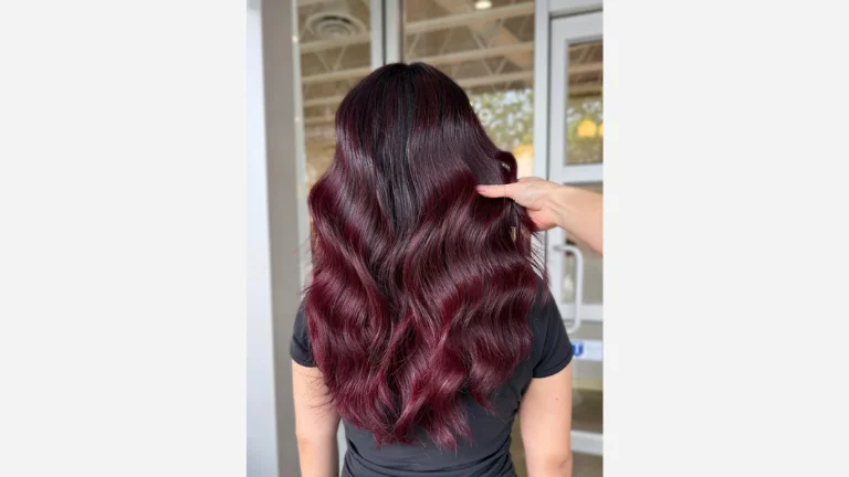 30 Beautiful Burgundy Hair Color Shades 13 Scarlet Highlights for Black Hair