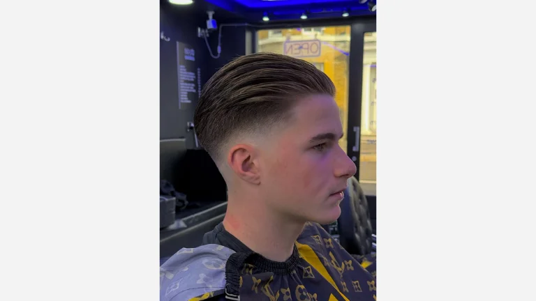 20 Trendy Slick Back Haircuts for Men 14 Slick Back Skin Fade