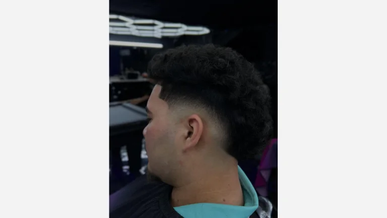 Burst Fade Curly Hair
