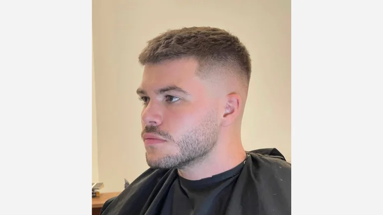 30 Best Caesar Haircut Ideas for Men 17 Long Top and Mid Fade