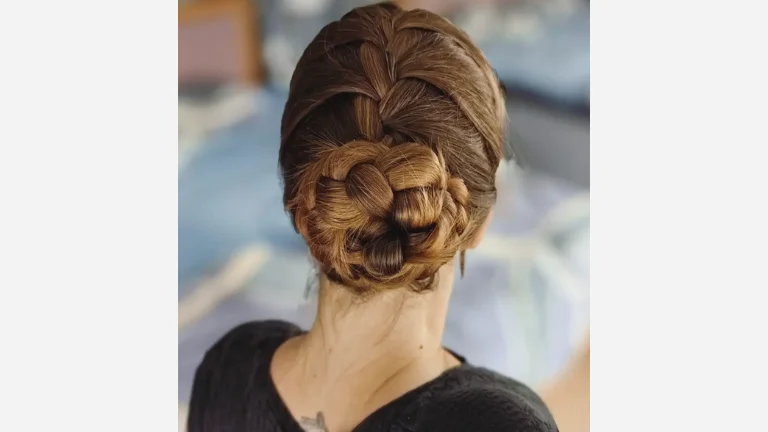 30 Elegant Prom Hairstyles for a Glamorous Look 19 Braided Bun with Twis