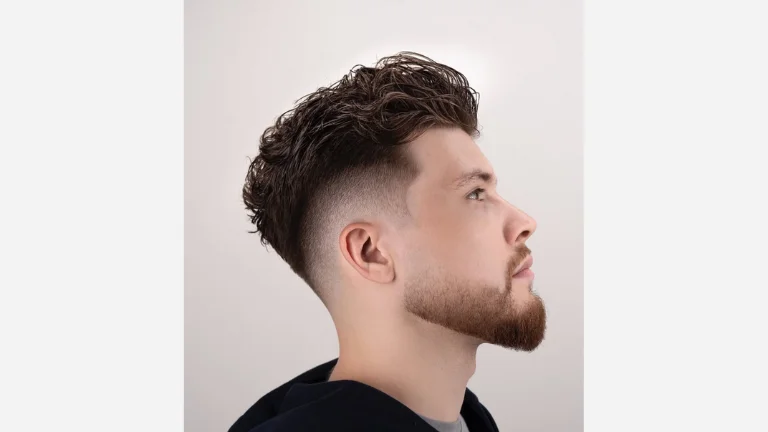 40 Stylish Taper Fade Curly Hair Ideas for Men 19 Mid-fade with Beard
