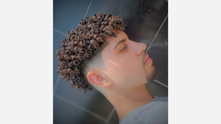 40 Stylish Taper Fade Curly Hair Ideas for Men 23 Messy Curly Mushroom Cut