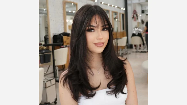 30 Chic Fringe Haircuts for a Fresh, Modern Vibe 3 Mid-Length Cut with Wispy Bangs