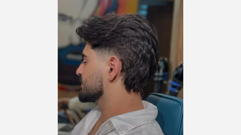 35 Modern Mullet Haircuts for Men 8 Tapered Fade Mullet