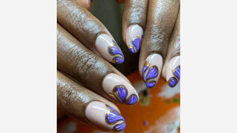 20 Nail Inspo That’s Trending Right Now 12 Purple Petals