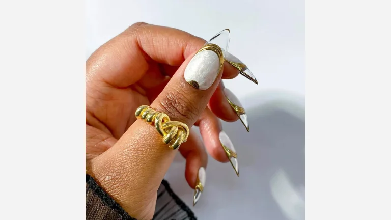 30 Fall Nail Designs You’ll Be Obsessed With 27 Pearl Greek Goddess Nails