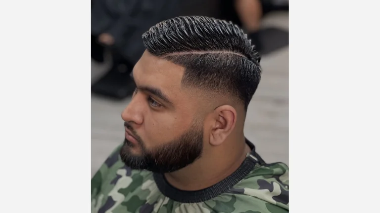 30 Trending Temple Fade Haircuts for Men 1 Comb Over Temple Fade