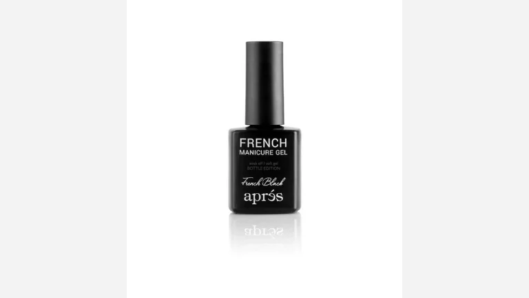 Black French Tip Nails Sleek Bold Stunning 6 Aprés