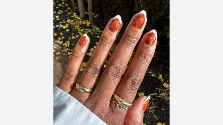 25 Trendy French Tip Nail Designs 6 Tortoise Shell Remix