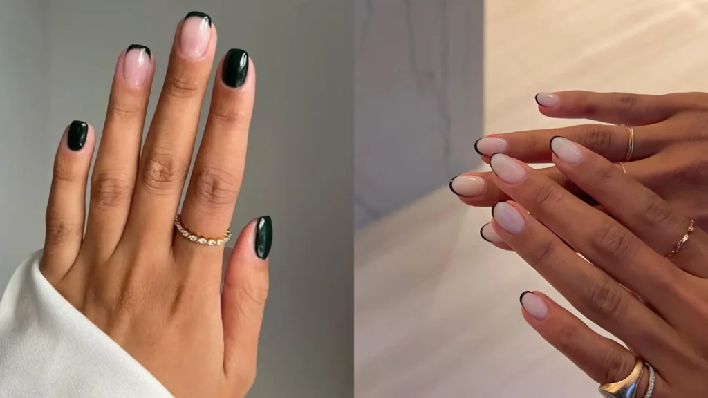 Black French Tip Nails Sleek Bold Stunning 6 Black French Tip Nails